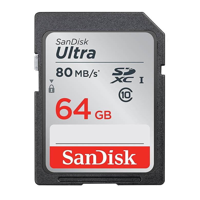 SanDisk Ultra 64GB Class 10 UHS-I SDXC Memory Card (SDSDUNC-064G-GN6IN) (80 MB/s)